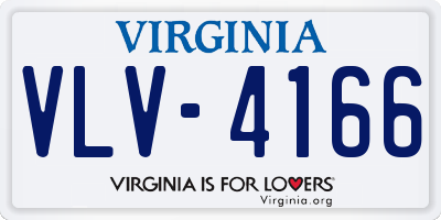 VA license plate VLV4166