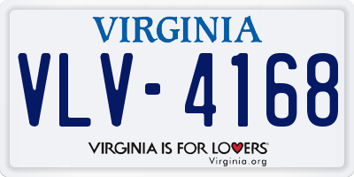 VA license plate VLV4168
