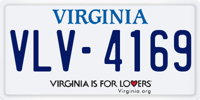 VA license plate VLV4169