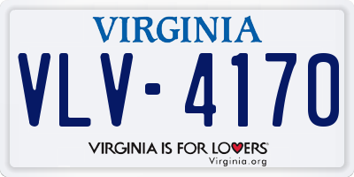 VA license plate VLV4170