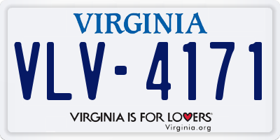 VA license plate VLV4171