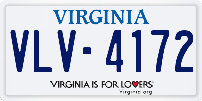 VA license plate VLV4172