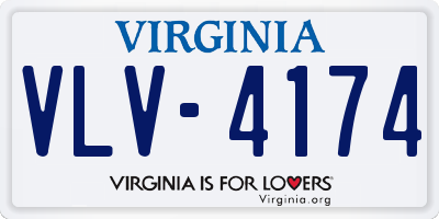 VA license plate VLV4174