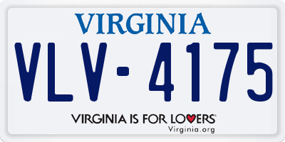 VA license plate VLV4175