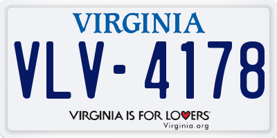 VA license plate VLV4178