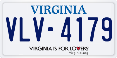 VA license plate VLV4179