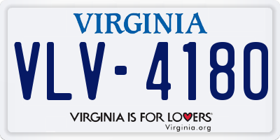 VA license plate VLV4180