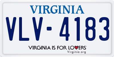 VA license plate VLV4183