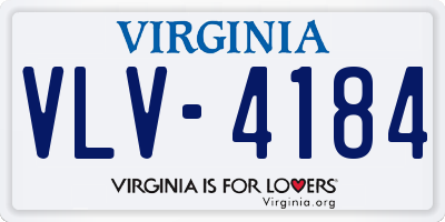 VA license plate VLV4184