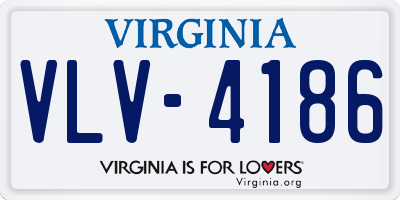 VA license plate VLV4186