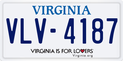 VA license plate VLV4187