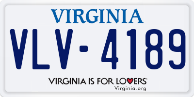VA license plate VLV4189