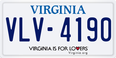 VA license plate VLV4190