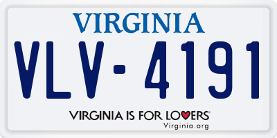 VA license plate VLV4191