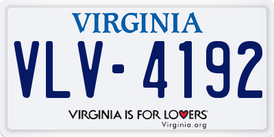 VA license plate VLV4192