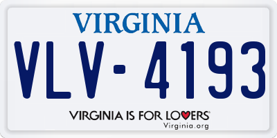 VA license plate VLV4193