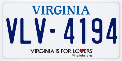 VA license plate VLV4194