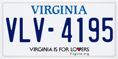 VA license plate VLV4195