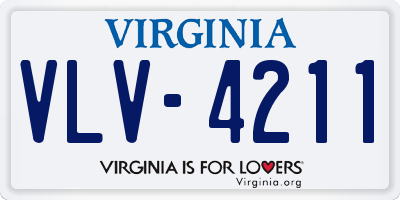 VA license plate VLV4211