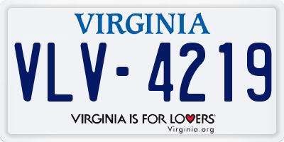 VA license plate VLV4219