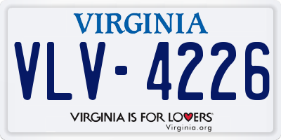 VA license plate VLV4226