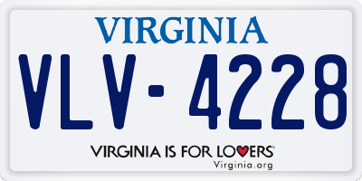 VA license plate VLV4228