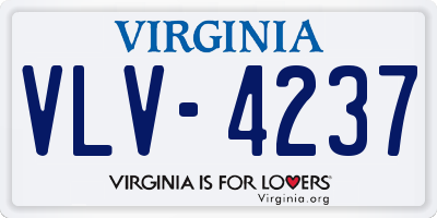 VA license plate VLV4237
