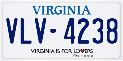 VA license plate VLV4238