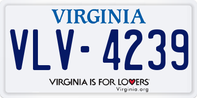 VA license plate VLV4239