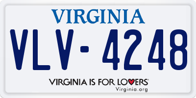 VA license plate VLV4248