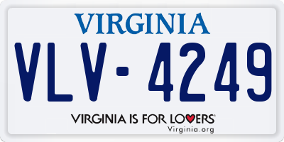 VA license plate VLV4249