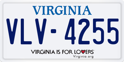 VA license plate VLV4255