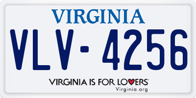 VA license plate VLV4256