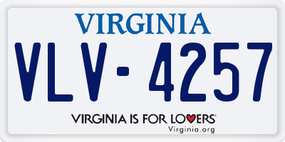 VA license plate VLV4257