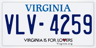 VA license plate VLV4259