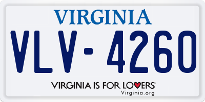 VA license plate VLV4260