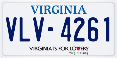 VA license plate VLV4261