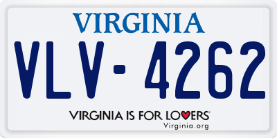 VA license plate VLV4262