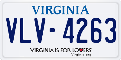 VA license plate VLV4263