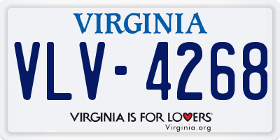 VA license plate VLV4268
