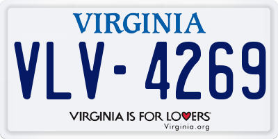 VA license plate VLV4269