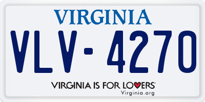 VA license plate VLV4270