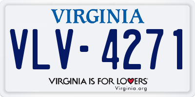 VA license plate VLV4271