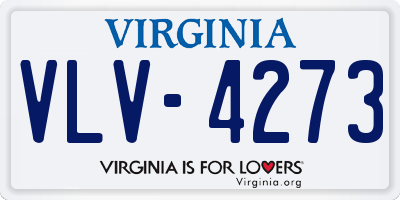 VA license plate VLV4273