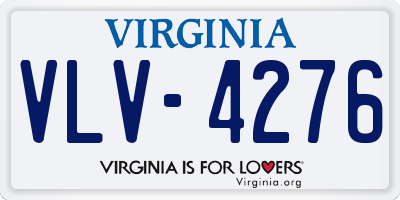 VA license plate VLV4276