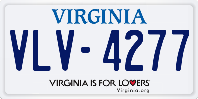VA license plate VLV4277