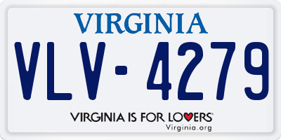 VA license plate VLV4279