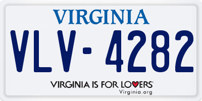 VA license plate VLV4282