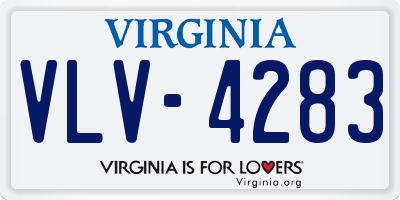 VA license plate VLV4283