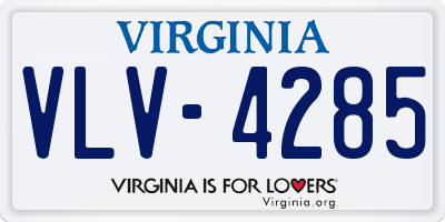 VA license plate VLV4285